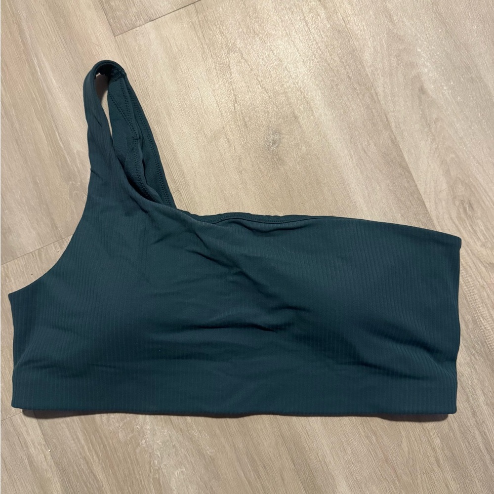 Ribbed nulu asymmetrical yoga bra